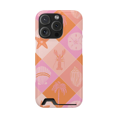 Pink Coastal Check Phone Case