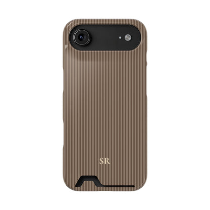 Personalized Hazelnut Striped Phone Case