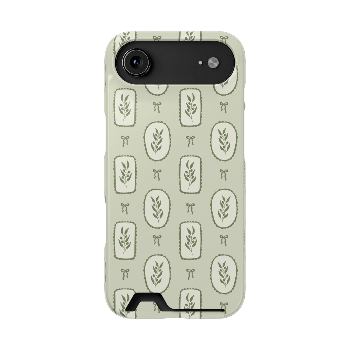 Sage Botanical Bow Phone Case