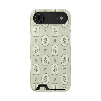 Sage Botanical Bow Phone Case