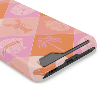 Pink Coastal Check Phone Case