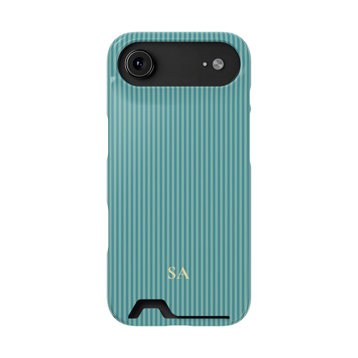 Personalized Ocean Teal Striped Phone Case