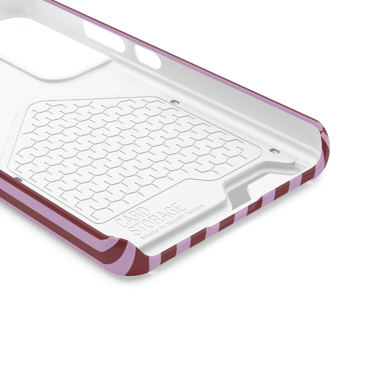 Burgundy Pink Striped Phone Case