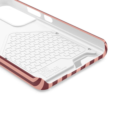 Burgundy Blush Striped Phone Case