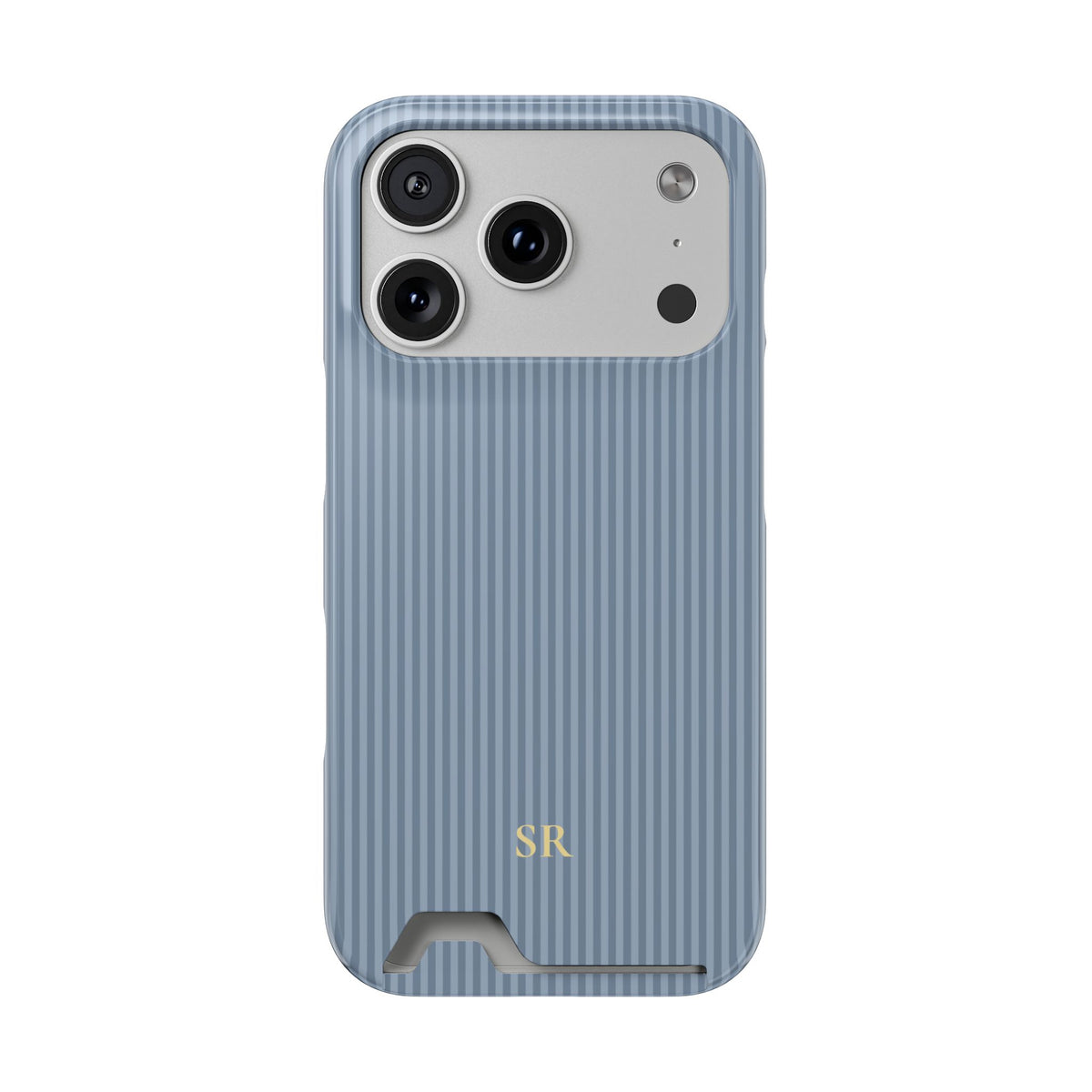 Personalized Dusty Blue Striped Phone Case