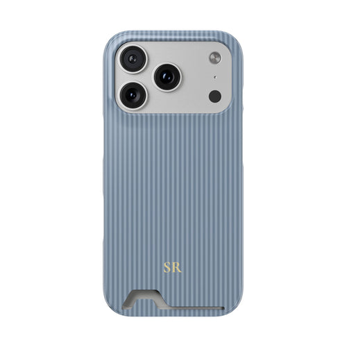 Personalized Dusty Blue Striped Phone Case