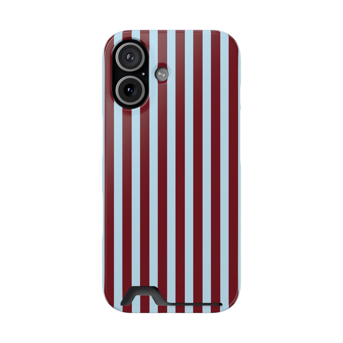 Burgundy Blue Striped Phone Case