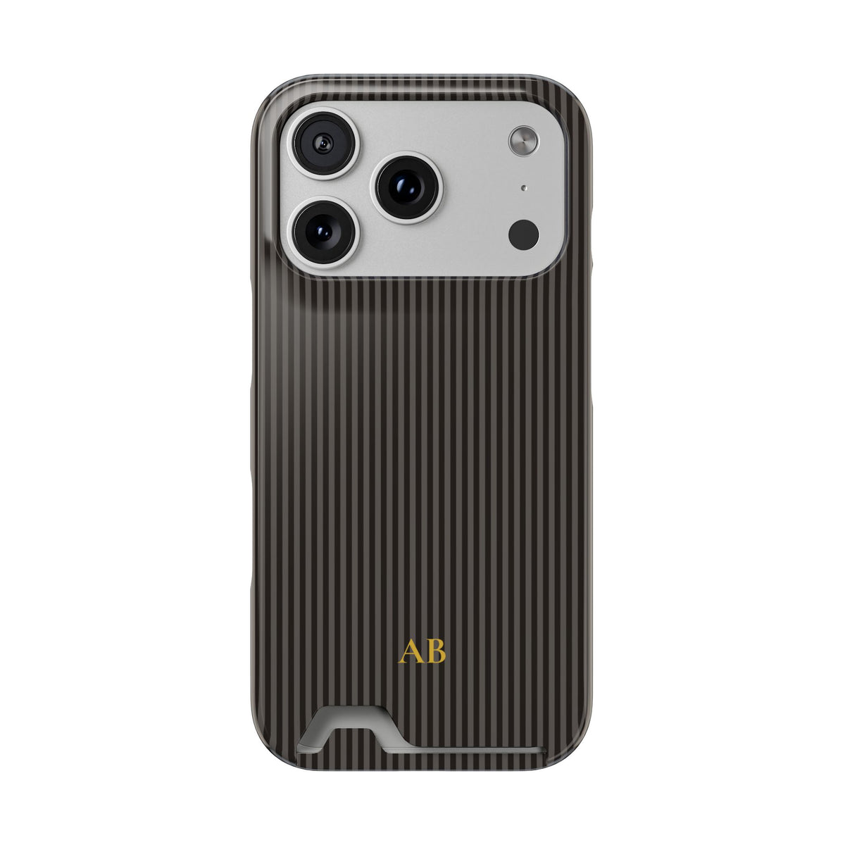 Personalized Charcoal Black Striped Phone Case