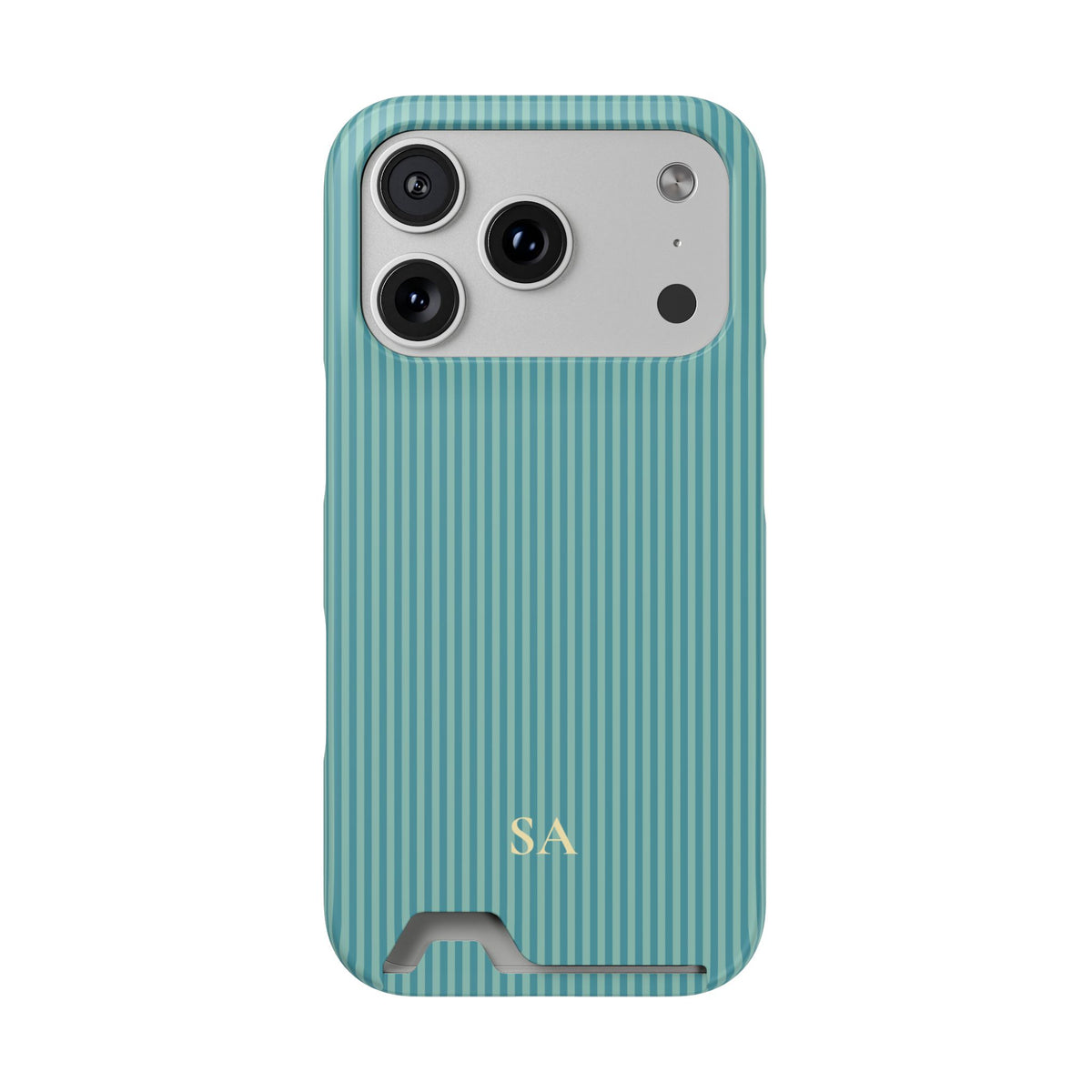 Personalized Ocean Teal Striped Phone Case