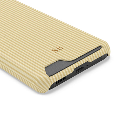 Personalized Butter Yellow Striped Phone Case