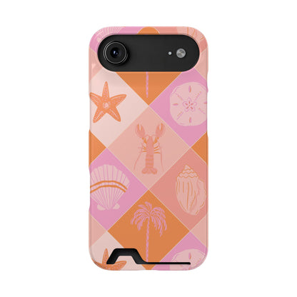 Pink Coastal Check Phone Case