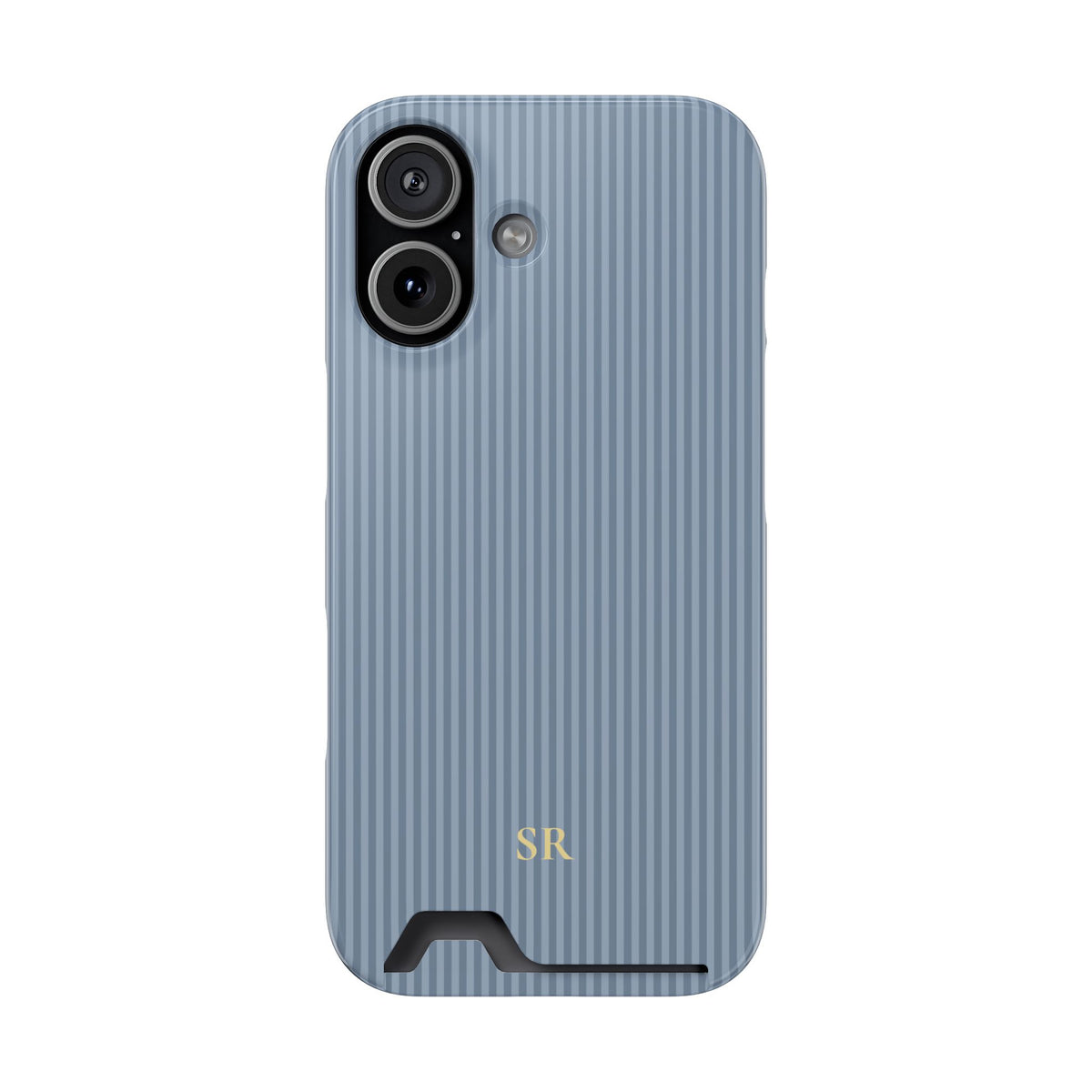 Personalized Dusty Blue Striped Phone Case