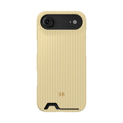 Personalized Butter Yellow Striped Phone Case