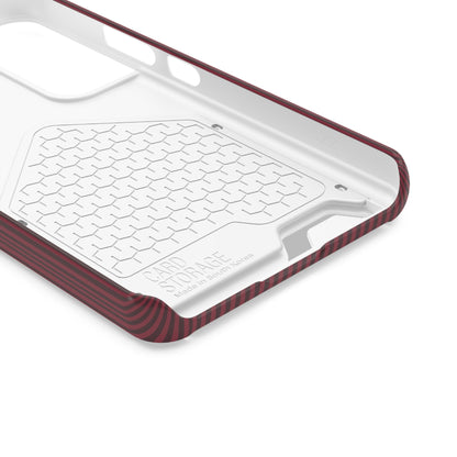 Personalized Burgundy Striped Phone Case