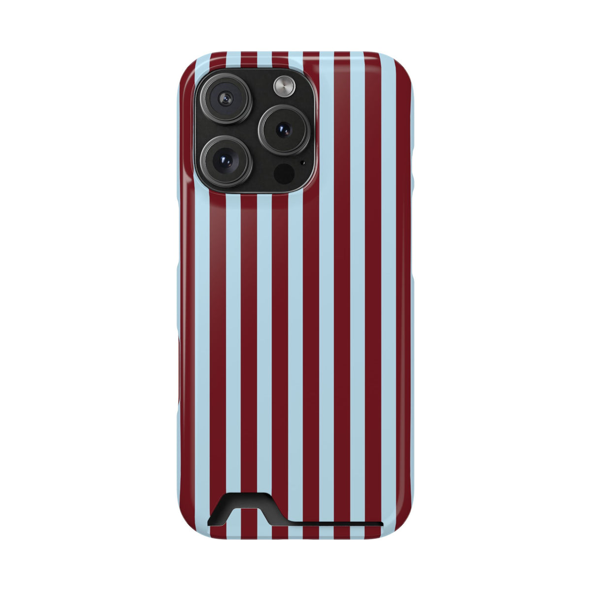 Burgundy Blue Striped Phone Case