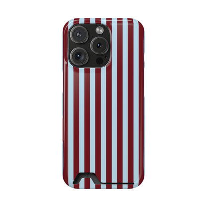 Burgundy Blue Striped Phone Case