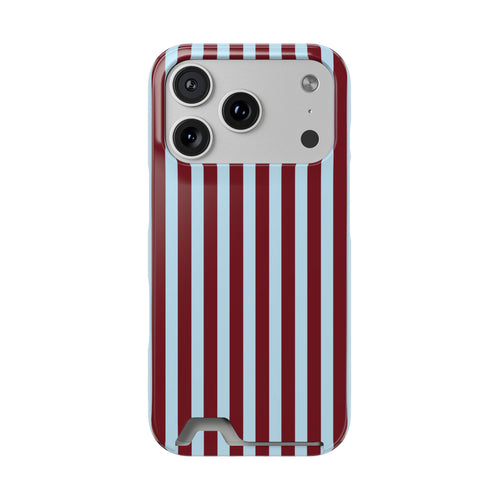 Burgundy Blue Striped Phone Case