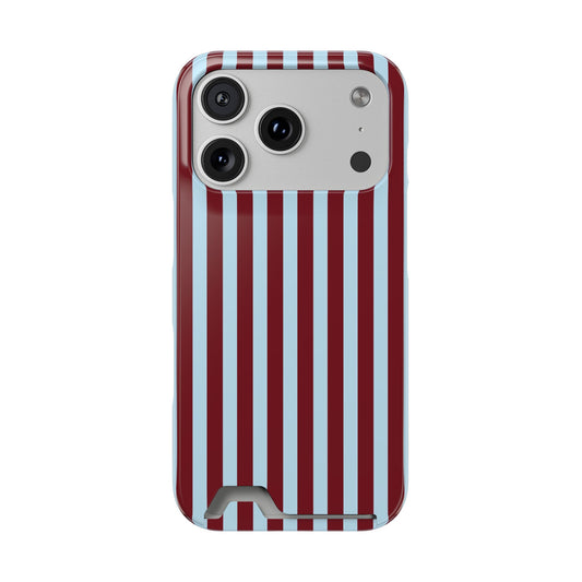 Burgundy Blue Striped Phone Case