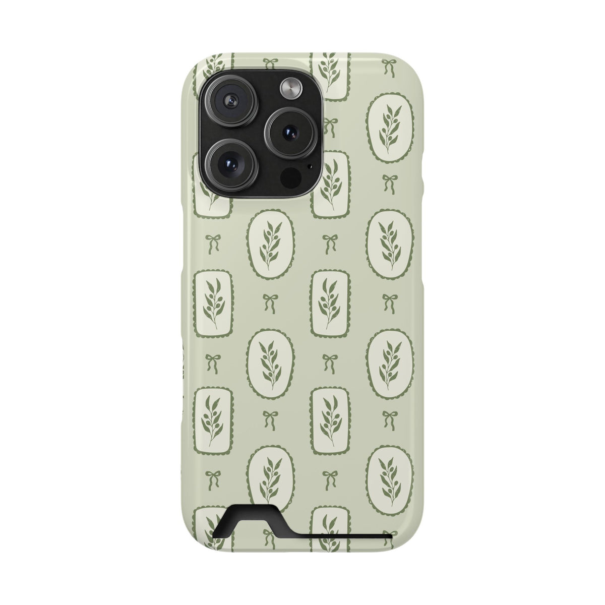 Sage Botanical Bow Phone Case