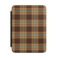 Autumn plaid Kindle case, brown, orange and olive green tartan
