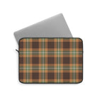 Autumn plaid laptop sleeve, lifestyle view