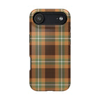 Autumn plaid MagSafe phone case, detail of the print