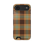 Autumn plaid phone case with card holder, alternate view