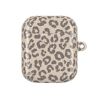 Beige leopard print AirPod case, back view