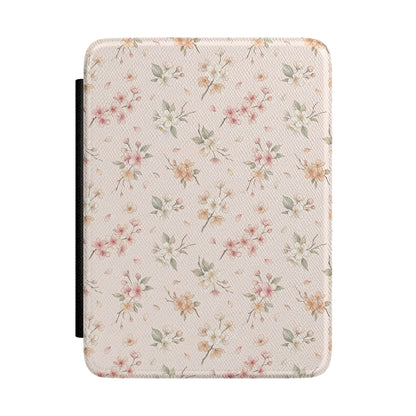 Blush floral Kindle case with a watercolour blossom print