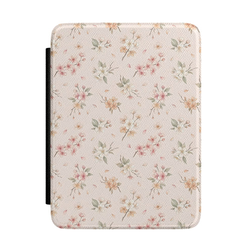 Blush floral Kindle case with a watercolour blossom print
