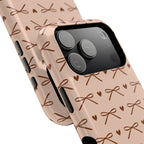 Cute brown bow MagSafe phone case