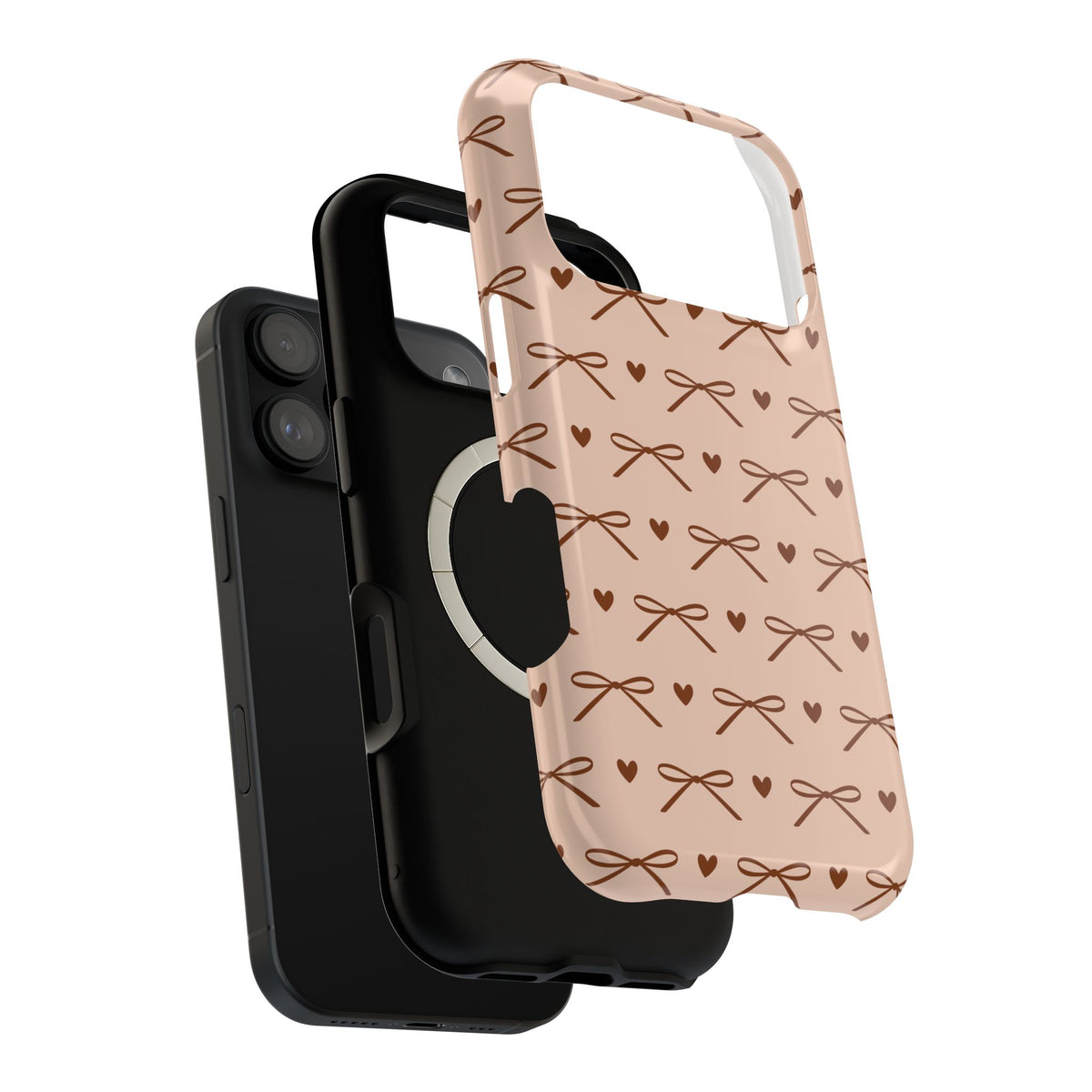 Brown bow MagSafe phone case, view 8