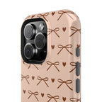 Brown bow MagSafe phone case, view 9