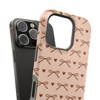 Brown bow MagSafe phone case, view 12