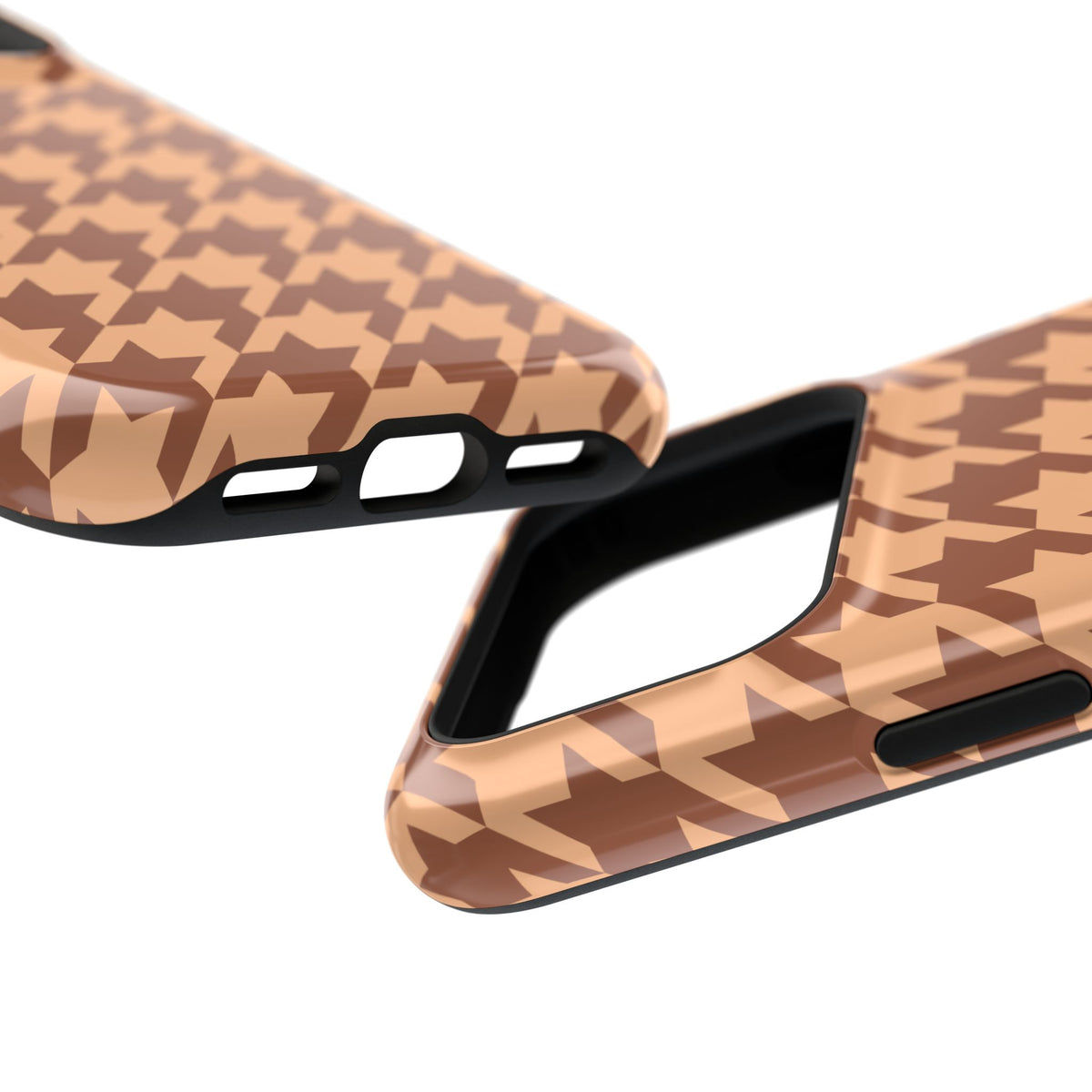 Fall brown houndstooth MagSafe phone case
