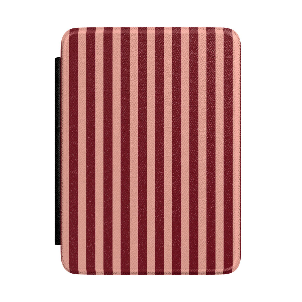 Burgundy and blush striped Kindle case