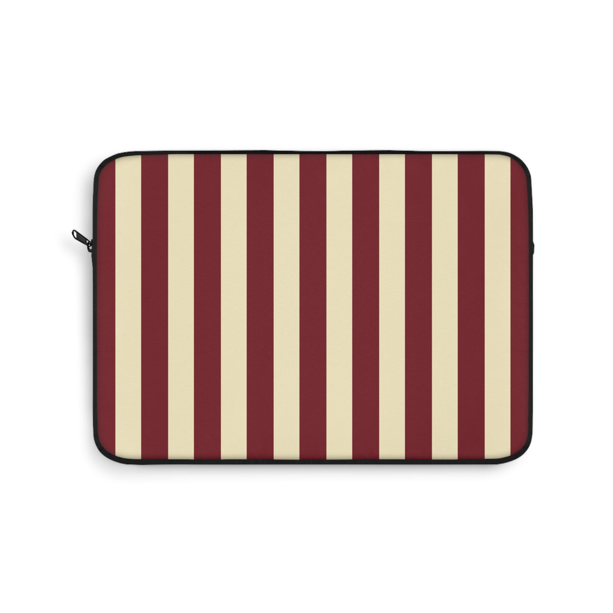 Burgundy and butter yellow striped laptop sleeve