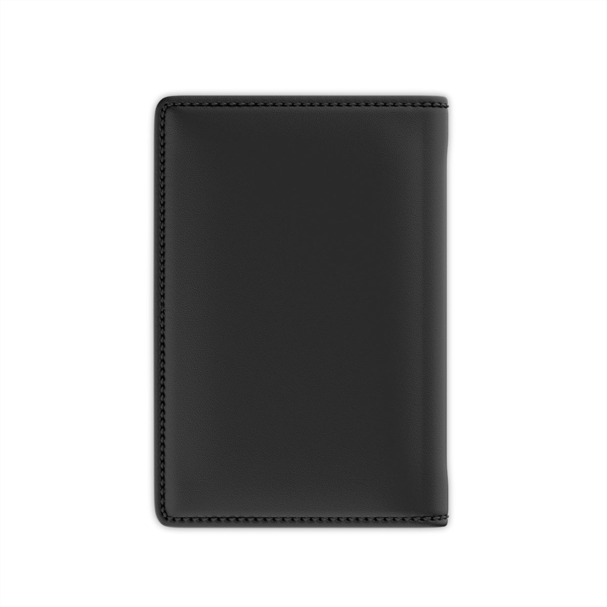 Passport cover in deep red with a retro pink dot print