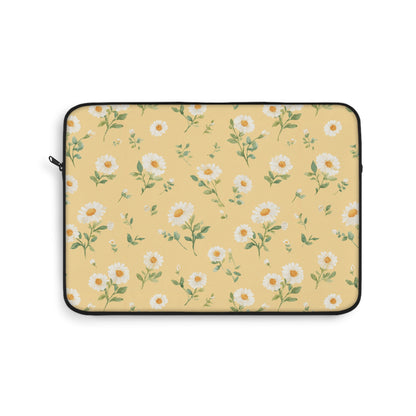 Butter yellow daisy laptop sleeve