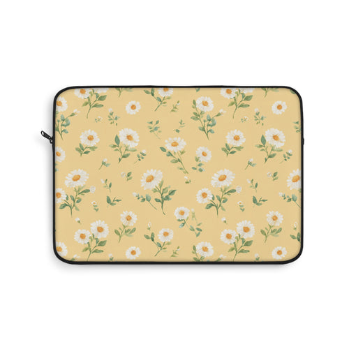 Butter yellow daisy laptop sleeve