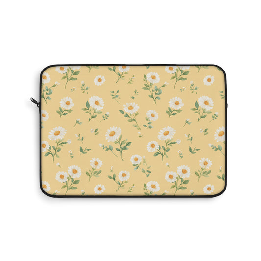 Butter yellow daisy laptop sleeve