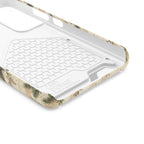 Christmas pine plaid phone case with card holder, side view