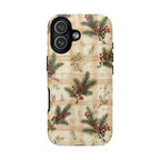 Christmas pine plaid tough phone case, alternate view