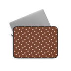 Cinnamon polka dot laptop sleeve, alternate view