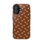 Cinnamon polka dot tough phone case, alternate view