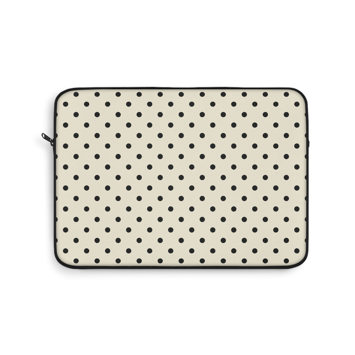 Cream polka dot laptop sleeve