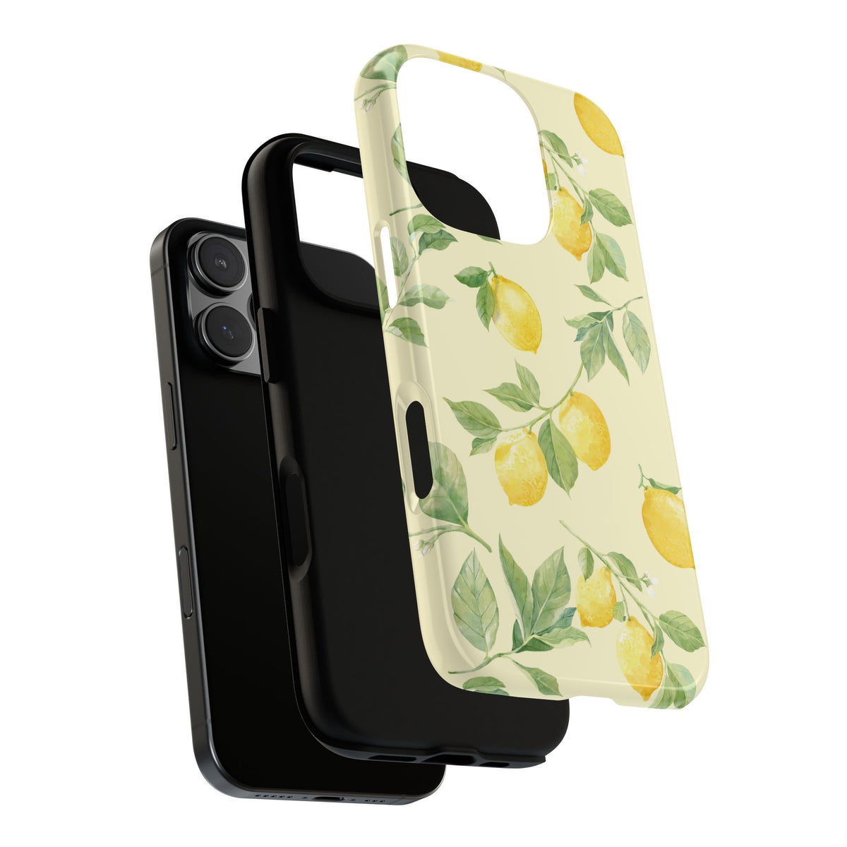 Lemon aesthetic tough phone case in glossy and matte finish