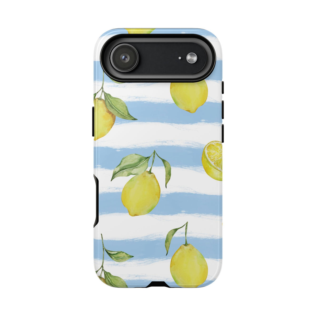 Lemon tough phone case shown in glossy and matte finish