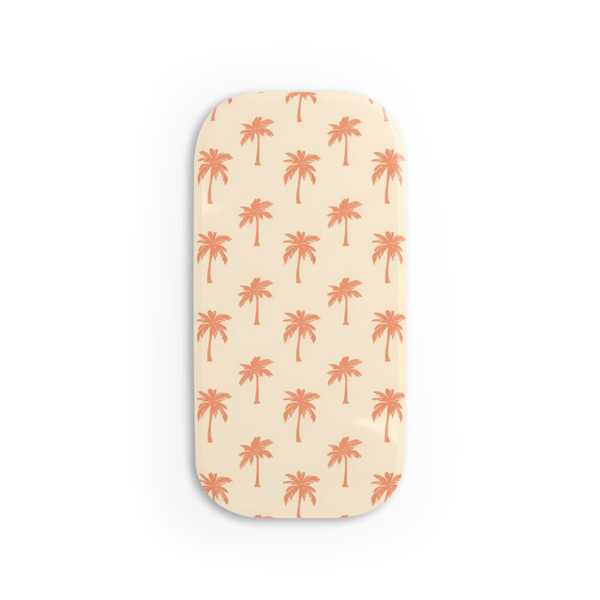 Palm tree phone grip with coral palms on cream