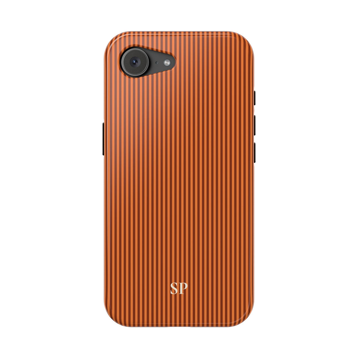 Rust and burnt orange striped MagSafe iPhone case